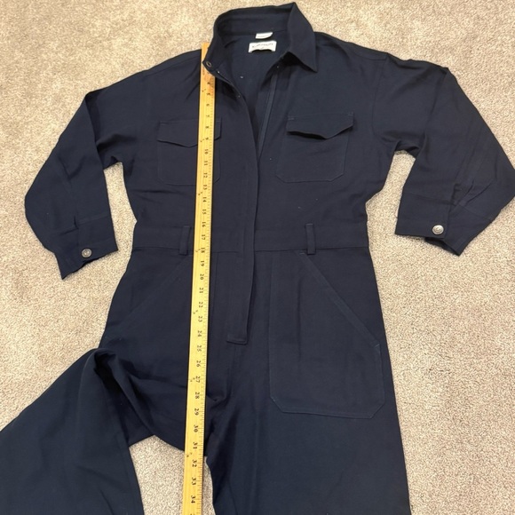 Rivet Utility Dynamo stretch organic cotton jumpsuit powerhouse navy blue NWOT - Picture 11 of 14